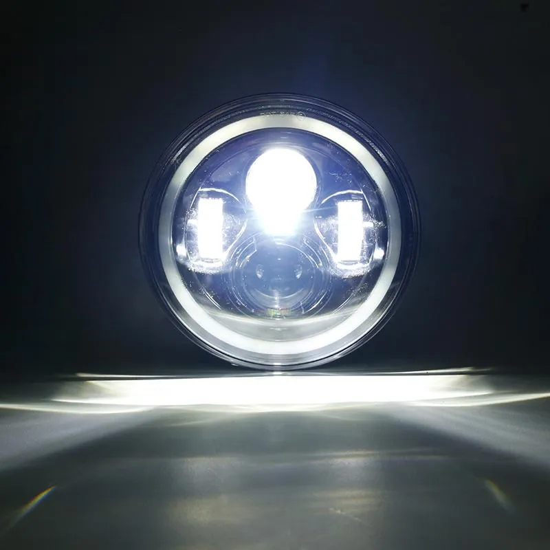 7" Jeep Wrangler LED Headlights with RGB Halo App Or Remote Control for 1997-2018