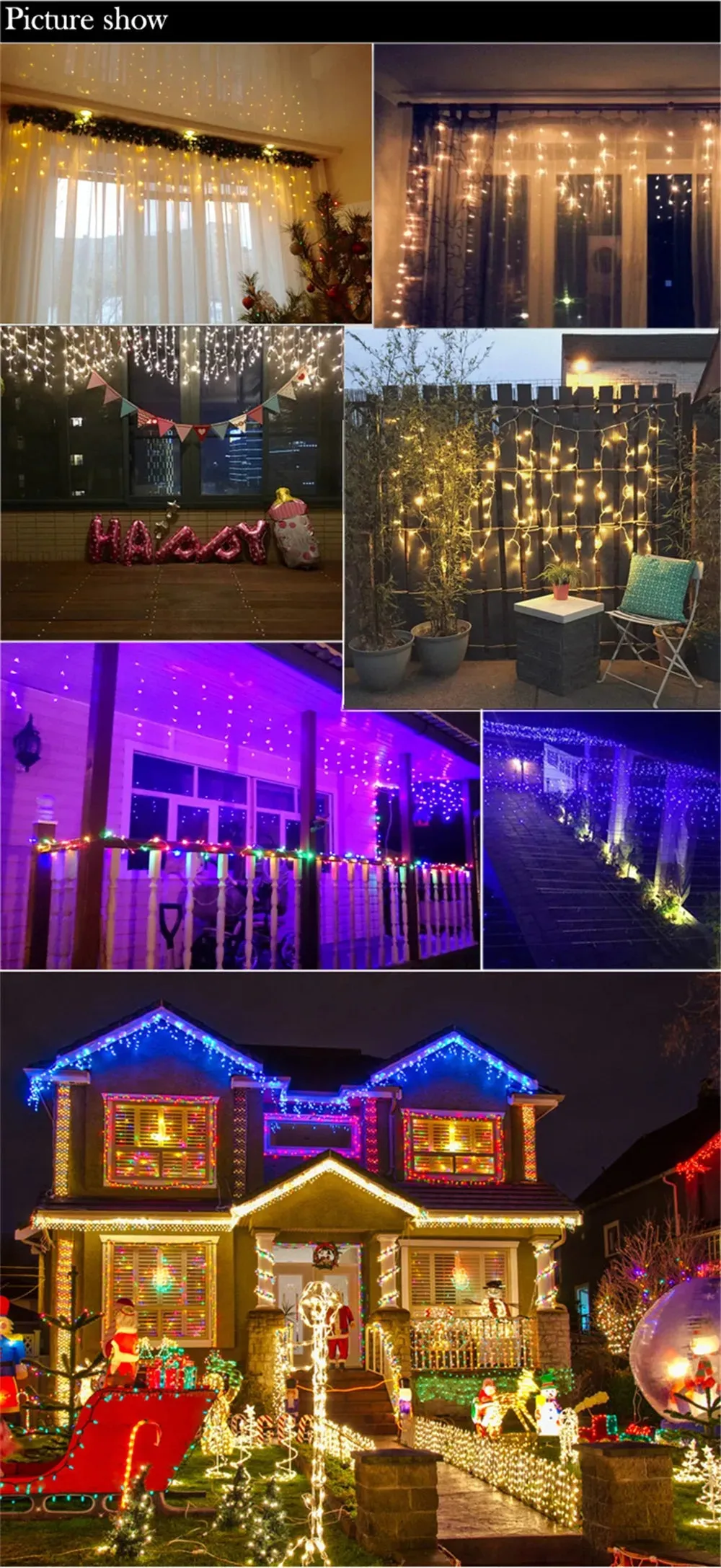 Christmas decorations for the home LED curtain