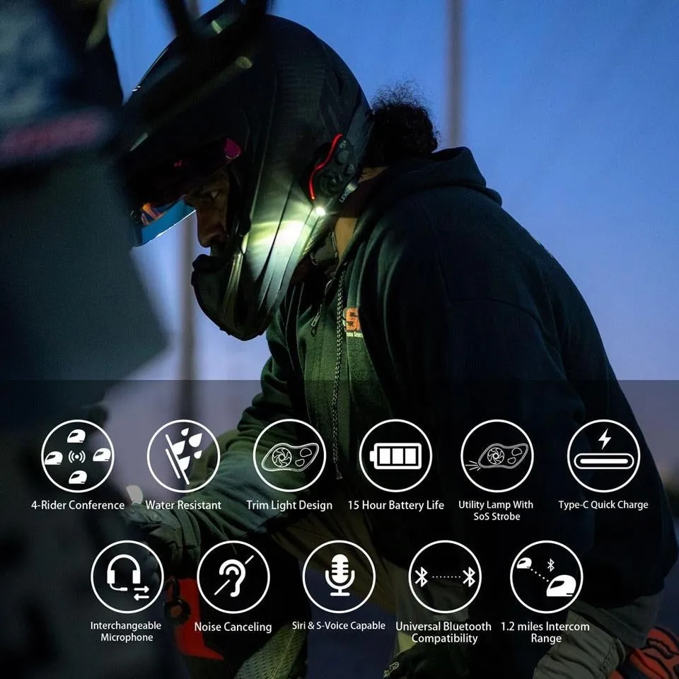 FT4 PRO BLUETOOTH HEADSET - 4-WAY INTERCOM