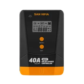San Hima 40A MPPT Solar Charge Controller 12V 24V Inbulit Bluetooth LCD Display